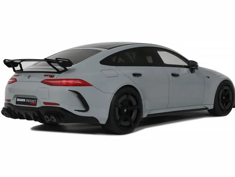 2024 Brabus Rocket 1000 Nardo Gray with Black Top 1/18 Model Car by GT Spirit