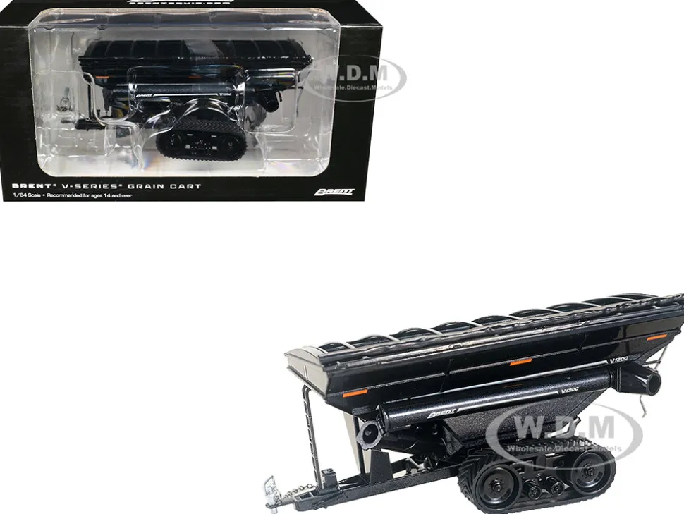 Brent V1300 Grain Cart with Tracks Black Metallic 1/64 Diecast Model by SpecCast