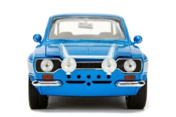 1970 Brian's Ford Escort Blue White Stripes Fast Furious Movie 1/24 Diecast Model Car Jada 99572