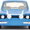 Brian's Ford Escort Light Blue White Stripes Fast & Furious Movie 1/32 Diecast Model Car Jada 97188