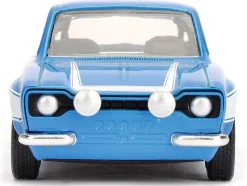 Brian's Ford Escort Light Blue White Stripes Fast & Furious Movie 1/32 Diecast Model Car Jada 97188