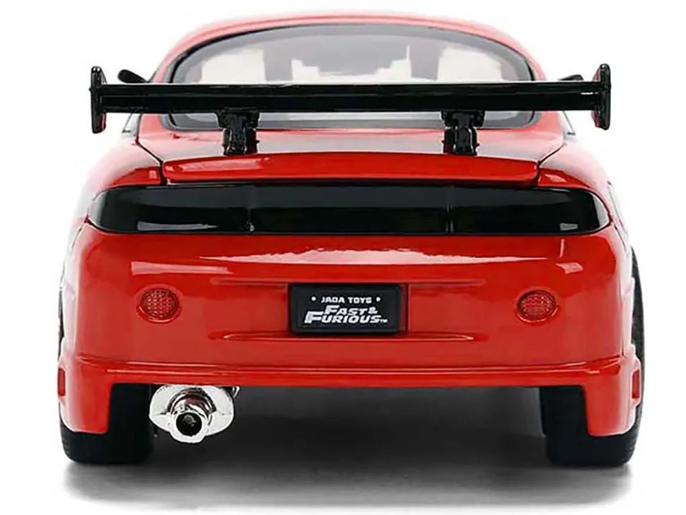 Brian's Mitsubishi Eclipse Red with Graphics Remix "The Fast and The Furious" (2001) Movie "Fast & Furious" Series 1/24 Diecast Model Car by Jada