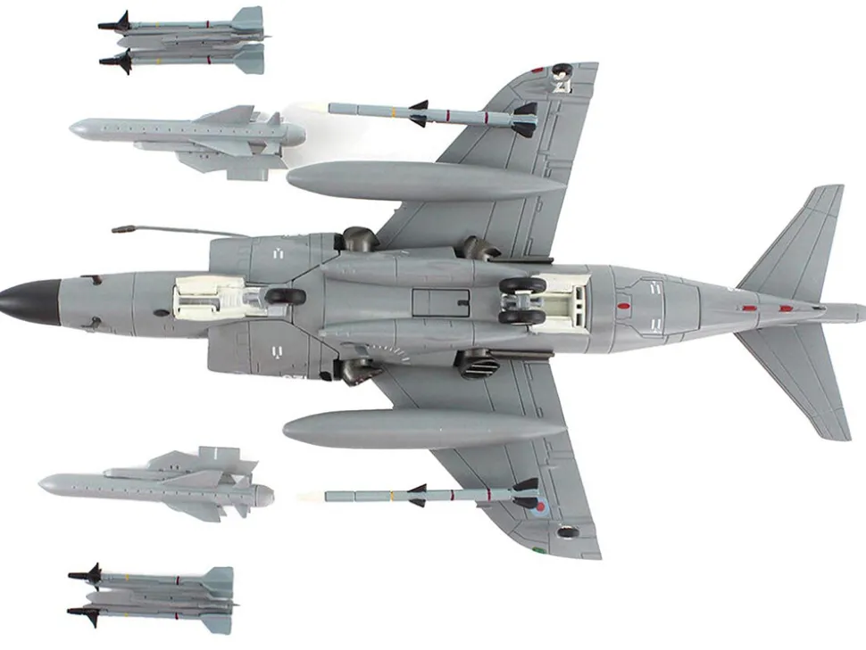 British Aerospace Sea Harrier FA.2 Aircraft with Sea Eagle Missiles "ZH804, Fairford" (2002) British Royal Navy "Air Power Series" 1/72 Diecast Model by Hobby Master