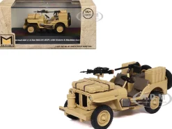 British SAS 1/4-Ton Willys Jeep with Vickers K Machine Gun Desert Sand 