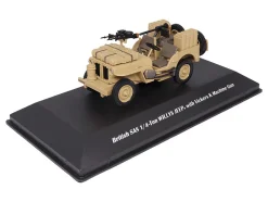British SAS 1/4-Ton Willys Jeep with Vickers K Machine Gun Desert Sand 