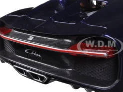2016 Bugatti Chiron Blue 1/18 Diecast Model Car Bburago 11040