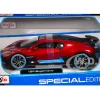 Bugatti Divo Red Metallic with Carbon and Blue Accents "Special Edition" 1/24 Diecast Model Car by Maisto