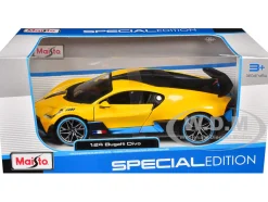 Bugatti Divo Yellow Metallic with Carbon and Blue Accents 