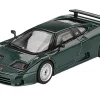 Bugatti EB110 GT Verde Scuro Dark Green Metallic Limited Edition 1/64 Diecast Model Car by Mini GT