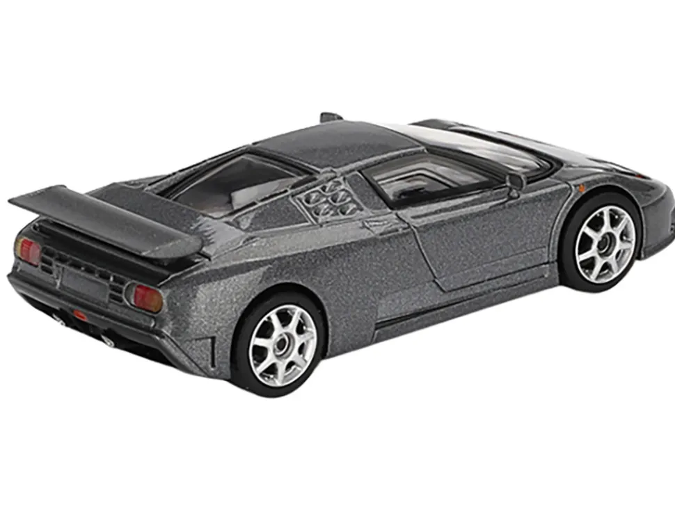 Bugatti EB110 Super Sport Grigio Scuro Dark Gray Metallic Limited Edition 1/64 Diecast Model Car by Mini GT