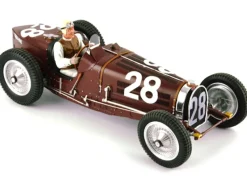 Bugatti T59 #28 Tazio Nuvolari Monaco GP 1934 Driver Mounted Etorre Bugatti Jean Bugatti Figures 1/18 Models Le Mans Miniatures FLM18000228M