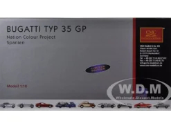 Bugatti T 35 TYPE 35 Grand Prix National Color Project Spain 1/18Diecast Model Car CMC 100 B016
