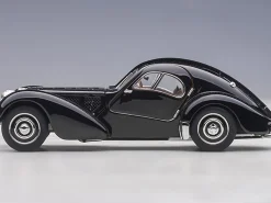 1938 Bugatti Type 57SC Atlantic Disc Wheels Black 1/43 Diecast Model Car Autoart 50946