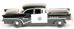 1955 Buick Century California Highway Patrol CHP Black 1/87 HO Scale Diecast Model Car Oxford Diecast 87BC55003