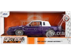 1987 Buick Grand National Candy Purple with Graphics and White Top and Interior