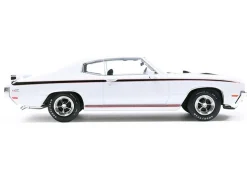 1970 Buick GSX Apollo White with Black and Red Stripes 1/43 Diecast Model by IXO Models