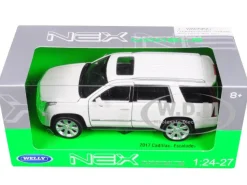2017 Cadillac Escalade Sunroof White 1/24 1/27 Diecast Model Car Welly 24084