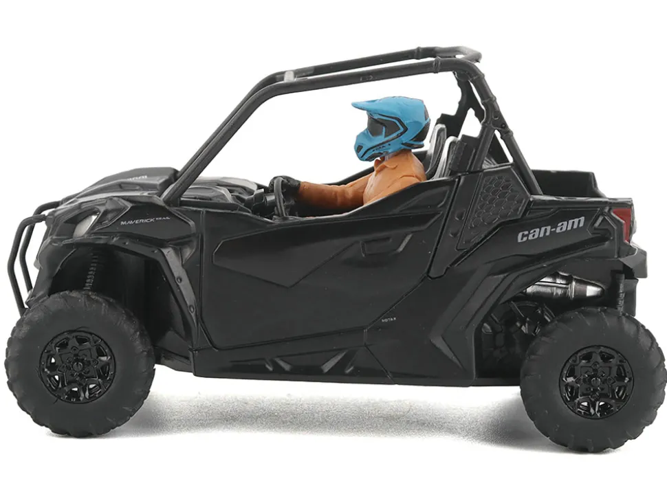 Can-Am Maverick Trail DPS 1000 Matt Black with Driver Figure 1/32 Diecast Model by BRP Models