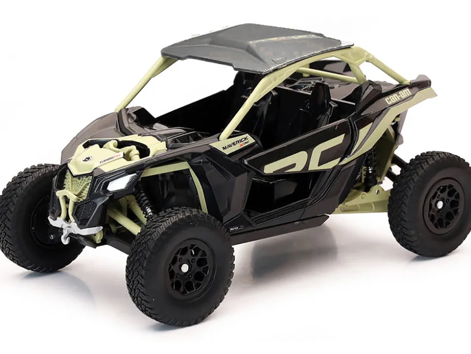 Can-Am Maverick X3 XRC Turbo ATV Tan and Black with Silver Top cast 1/18 Diecast Model by New Ray