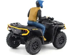 Can-Am Outlander XT-P 1000R ATV Iron Gray and Neo Yellow with Driver Figure 1/32 Diecast Model by BRP Models