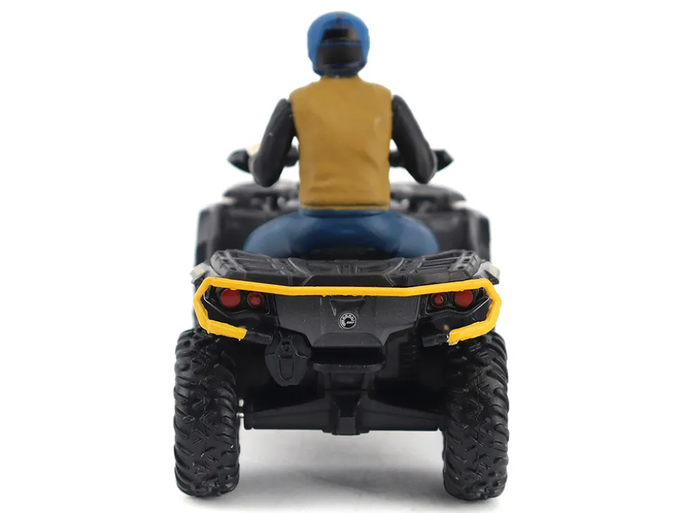 Can-Am Outlander XT-P 1000R ATV Iron Gray and Neo Yellow with Driver Figure 1/32 Diecast Model by BRP Models