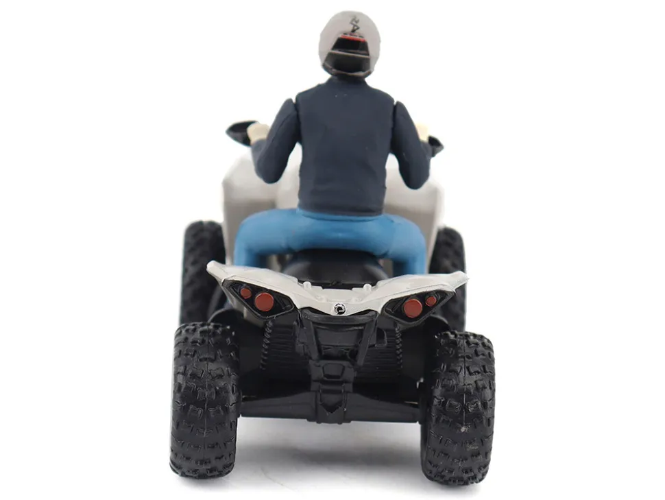 Can-Am Renegade X XC 1000R ATV Chalk Gray with Driver Figure 1/32 Diecast Model by BRP Models