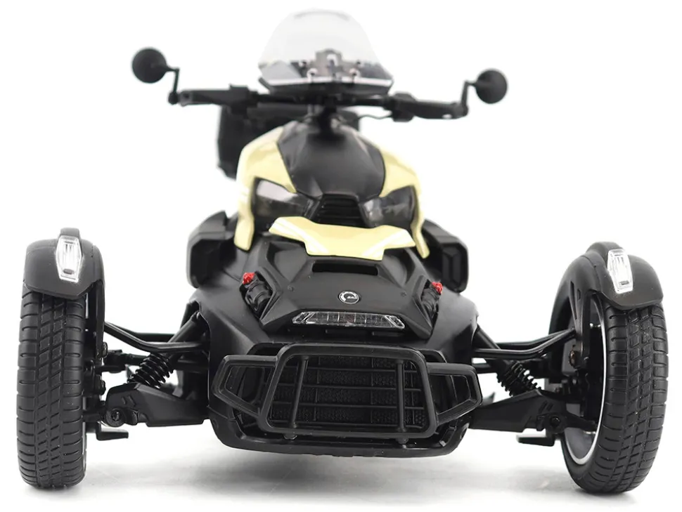 Can-Am Ryker Rally 3-Wheel Motorcycle Sand Storm and Black 1/12 Diecast Model by BRP Models