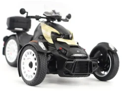 Can-Am Ryker Rally 3-Wheel Motorcycle Sand Storm and Black 1/12 Diecast Model by BRP Models