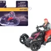 Can-Am Ryker 3-Wheel Motorcycle Pink Punk and Black with Driver Figure 1/32 Diecast Model by BRP Models