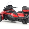 Can-Am Spyder RT Limited 3-Wheel Motorcycle Deep Marsala Red Metallic with Driver Figure 1/32 Diecast Model by BRP Models