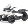 Can-Am Spyder RT 3-Wheel Motorcycle Hyper Silver Metallic with Driver Figure 1/32 Diecast Model by BRP Models