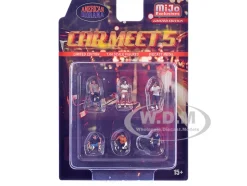 Car Meet 5 6 piece Diecast Figure Set Limited Edition for 1/64 Scale Models by American Diorama