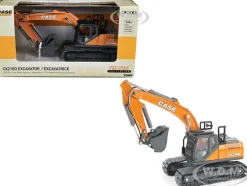Case CX210D Excavator Orange Gray Case Construction 1/50 Diecast Model ERTL TOMY 44230