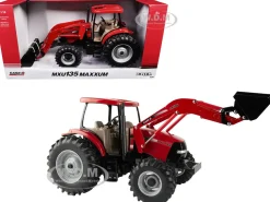 Case IH MXU135 Maxxum Tractor with LX156 Loader Red "Case IH Agriculture" Series 1/16 Diecast Model by ERTL TOMY