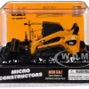 CAT Caterpillar 272C Compact Track Loader with Broom Yellow "Micro-Constructor" Series Diecast Model by Diecast Masters