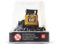 CAT Caterpillar 272C Compact Track Loader with Broom Yellow
