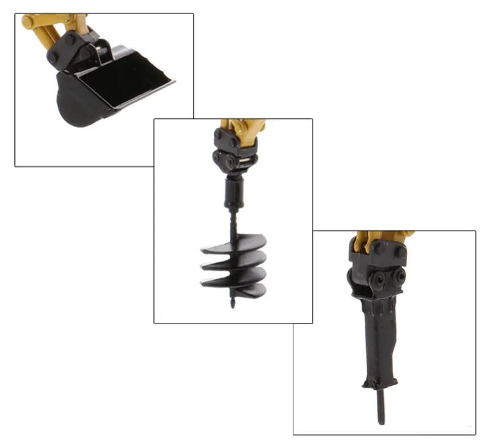 CAT Caterpillar 308 CR Next Generation Mini Hydraulic Excavator with Work Tools Operator High Line Series 1/50 Diecast Model Diecast Masters 85596