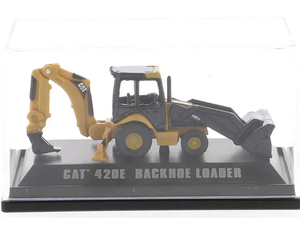 CAT Caterpillar 420E Backhoe Loader Yellow "Micro-Constructor" Series Diecast Model by Diecast Masters