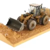CAT Caterpillar 966M Wheel Loader Operator Dirty Version Weathered Series 1/50 Diecast Model Diecast Masters 85703