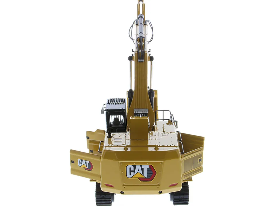 CAT Caterpillar 395 Next Generation Hydraulic Excavator General Purpose Version Yellow with Operator and Additional Tools High Line Series 1/50 Diecast Model Diecast Masters 85709
