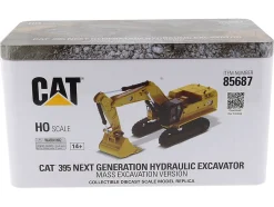 CAT Caterpillar 395 Next Generation Hydraulic Excavator Mass Excavation Version Yellow High Line Series 1/87 HO Diecast Model Diecast Masters 85687