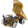 CAT Caterpillar 770 Off Highway Truck Yellow Weathered with Operator Weathered Series 1/50 Diecast Model Diecast Masters 85756