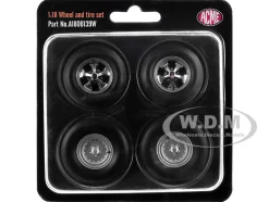 Centerline/Keystone Wheel and Tire Set of 4 pieces from 1970 Plymouth HEMI Cuda for 1/18 Scale Models by ACME