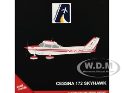 Cessna 172 Skyhawk Aircraft "N12631" Red and White "Gemini General Aviation" Series 1/72 Diecast Model Airplane by GeminiJets