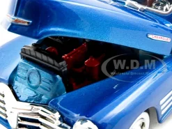 1948 Chevrolet Aerosedan Fleetline Blue 1/24 Diecast Model Car Motormax 73266