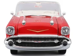 1957 Chevrolet Bel Air Convertible Red with White Interior 