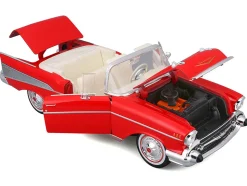 1957 Chevrolet Bel Air Convertible Red with White Interior 