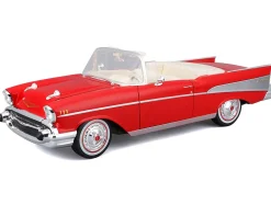 1957 Chevrolet Bel Air Convertible Red with White Interior 