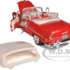 1955 Chevrolet Bel Air Convertible Soft Top Red 1/18 Diecast Car Model Motormax 73184