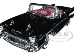 1957 Chevrolet Bel Air Convertible Black James Bond 007 Dr. No 1962 Movie 1/18 Diecast Model Car Motormax 79831